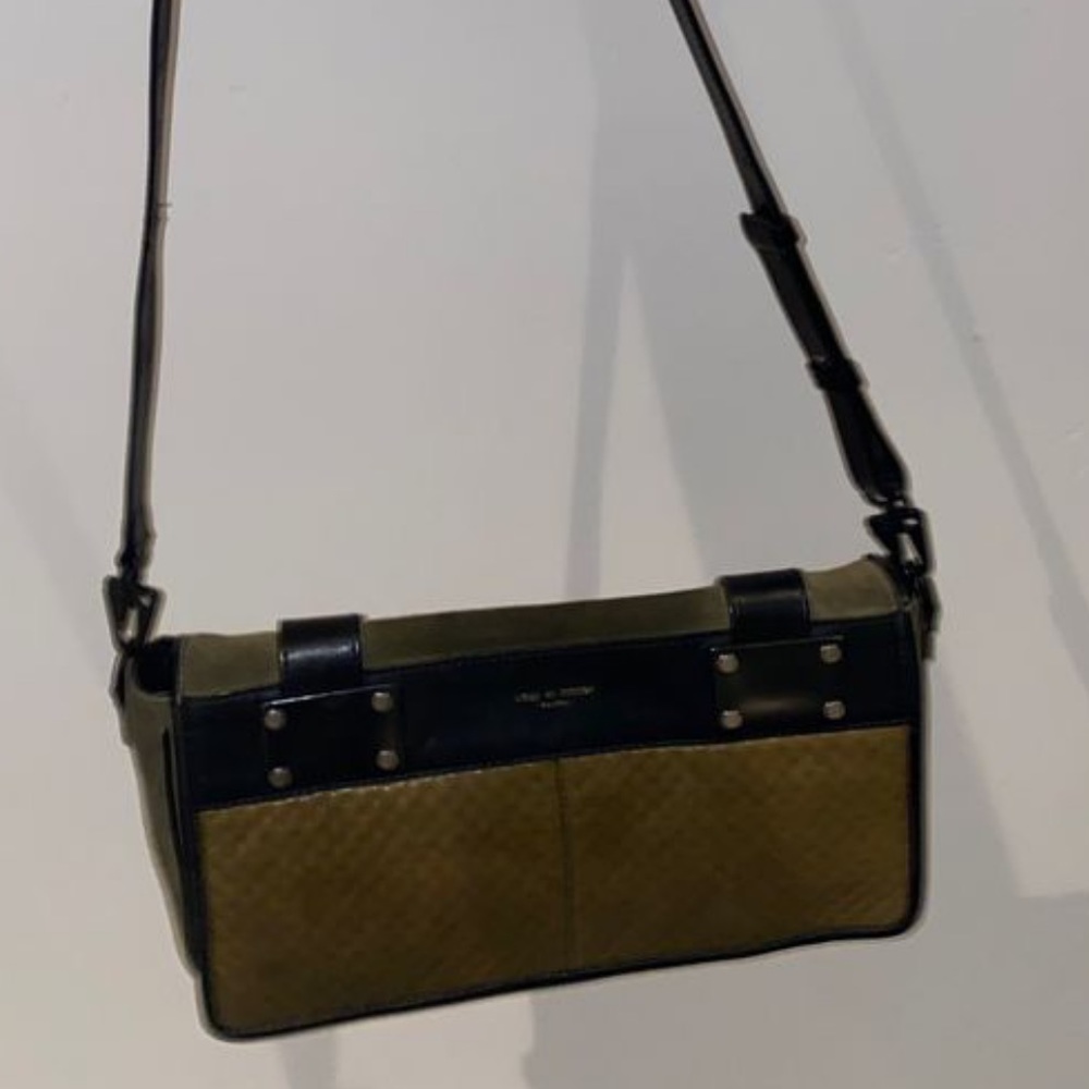 Olive rag & bone suede and leather purse